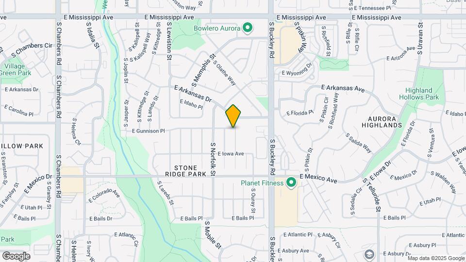 16692 E Gunnison Pl Map and Location Details