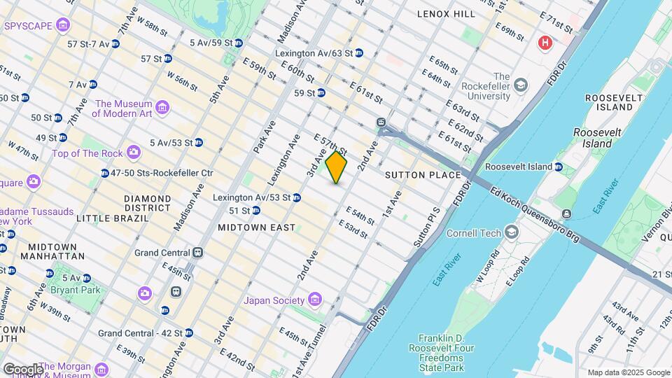 240 E 55th St Map and Location Details