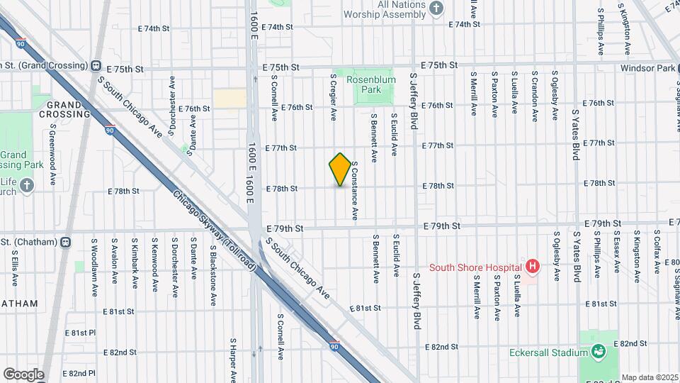 7801 S Cregier Ave Map and Location Details