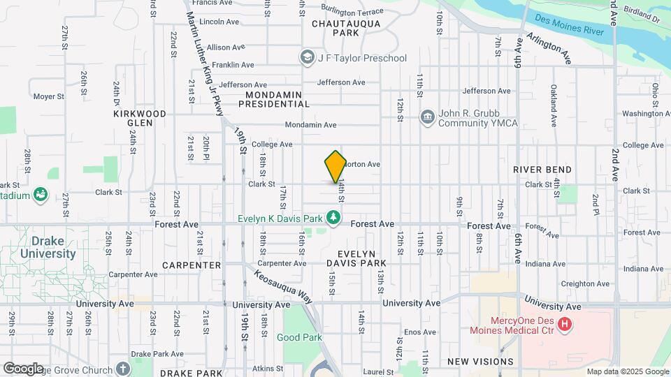 1404 Clark St Map and Location Details