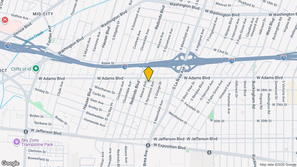 2614 Alsace Ave Map and Location Details