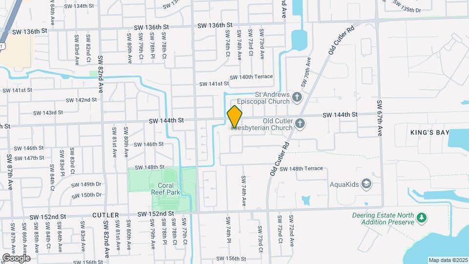 7421 SW 145th Terrace Map and Location Details