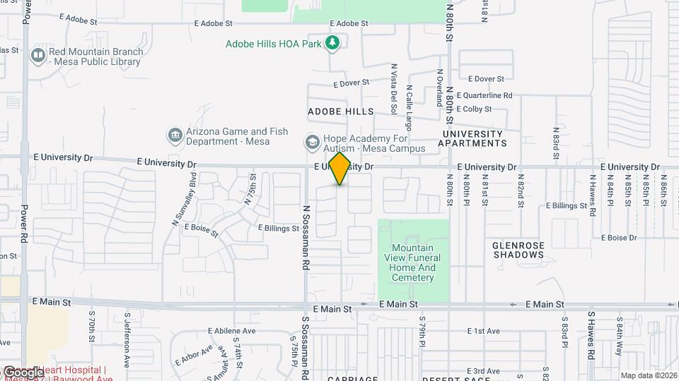 323 N 76th Pl Map and Location Details