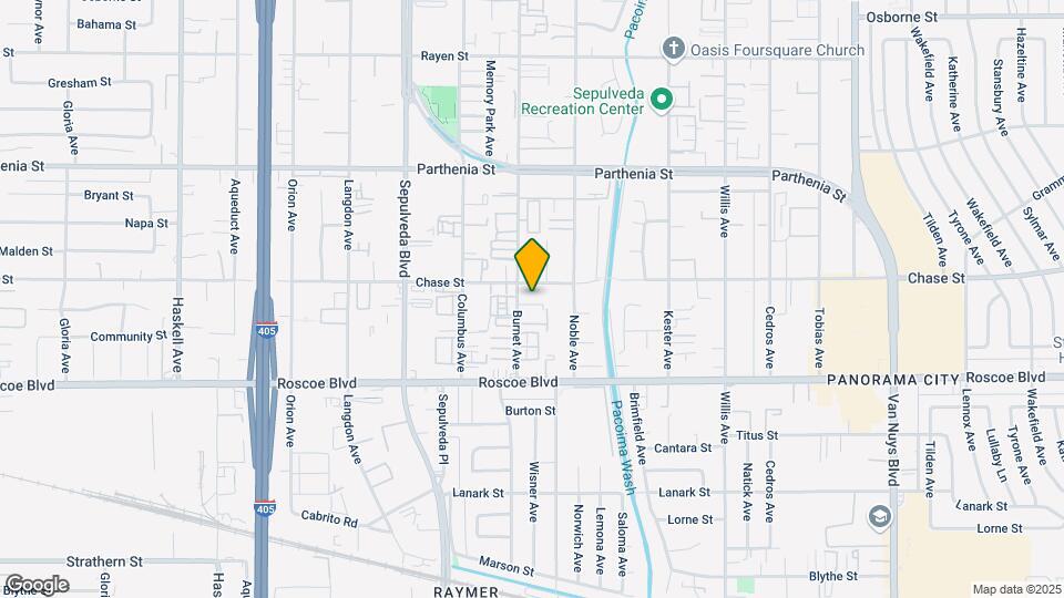 8444 Burnet Ave Map and Location Details