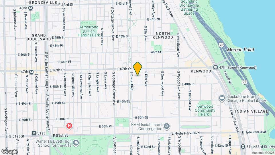 4722 S Ingleside Ave Map and Location Details