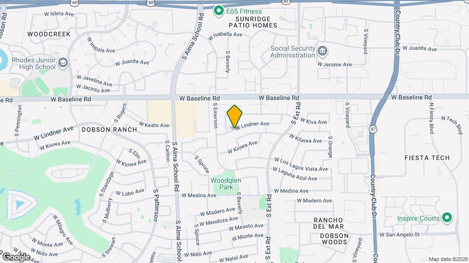 917 W Lindner Ave Mapa y Detalles de la Ubicación