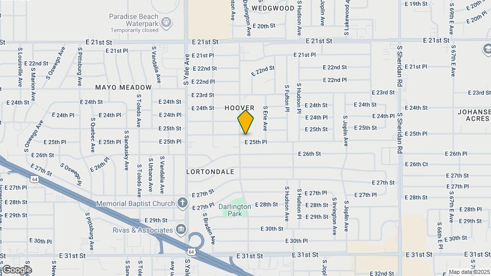 5309 E 25th Pl Map and Location Details