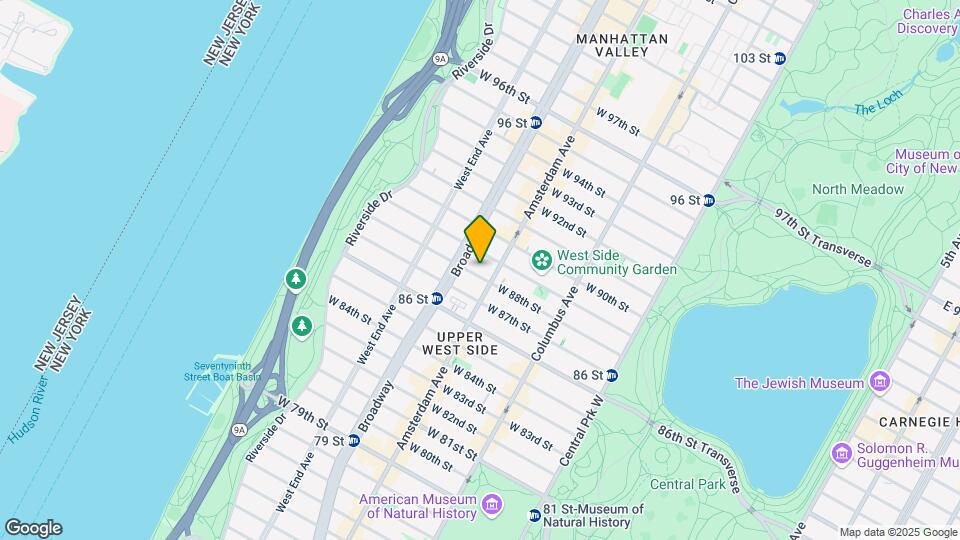 West 88th Street Map and Location Details