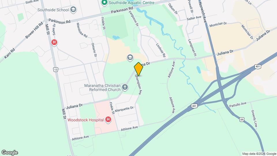 395 Champlain Ave Map and Location Details