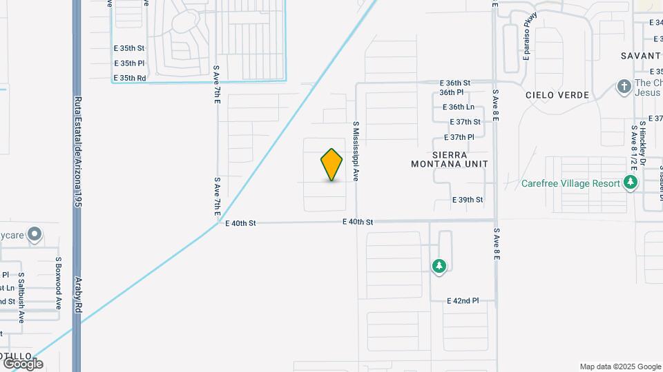 7361 E 38th Ln Map and Location Details