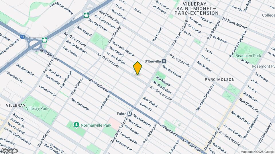 7231 De Lorimier Av Map and Location Details