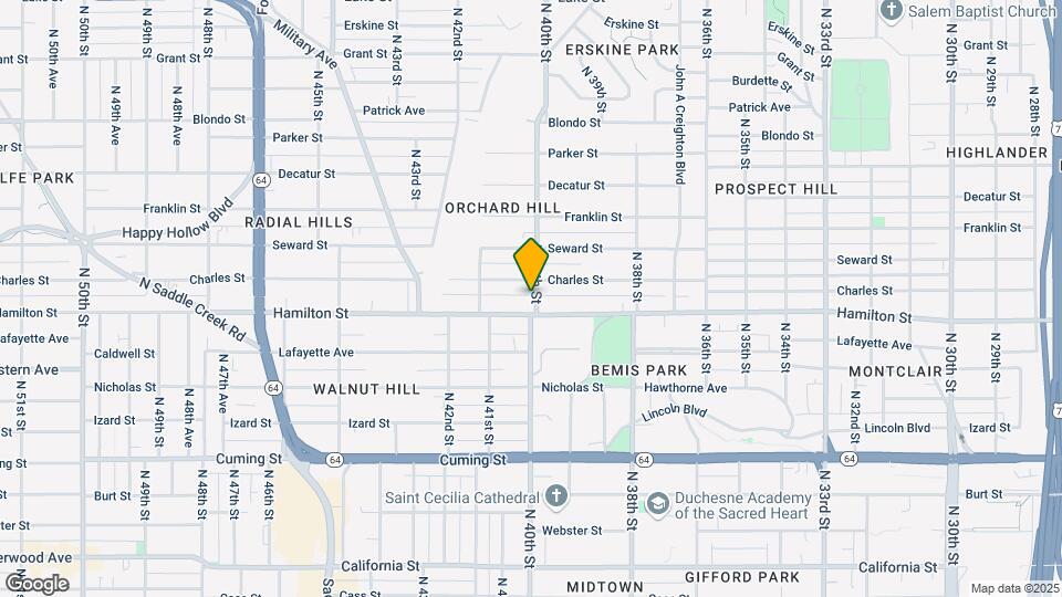1406 N 40th St Map and Location Details