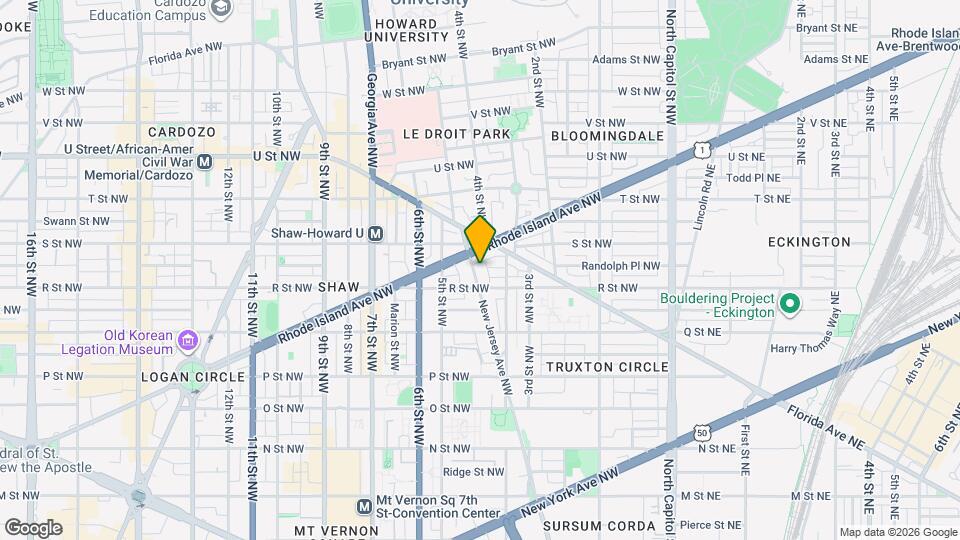 1721 New Jersey Ave NW Map and Location Details