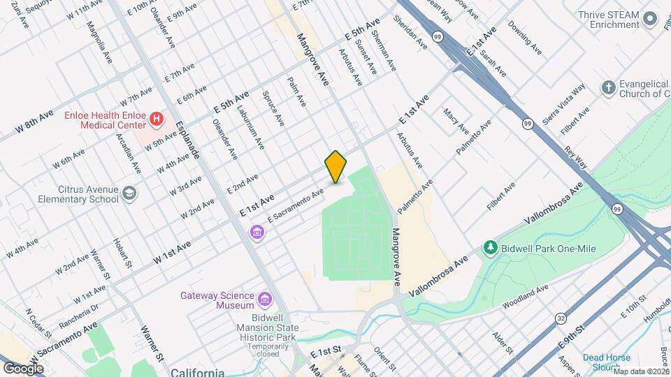 477 E Sacramento Ave Map and Location Details