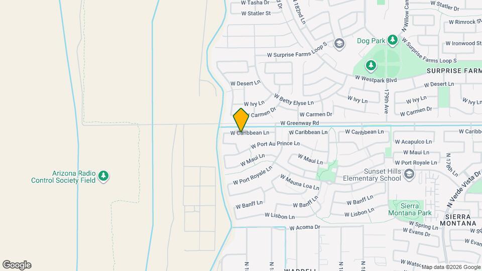 18447 W Caribbean Ln Map and Location Details