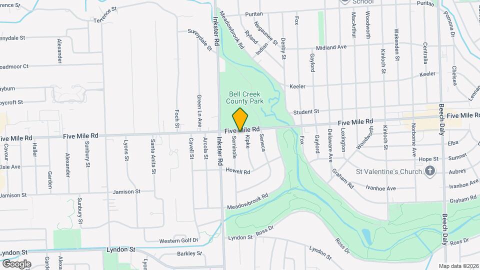 27231 Five Mile Rd Map and Location Details