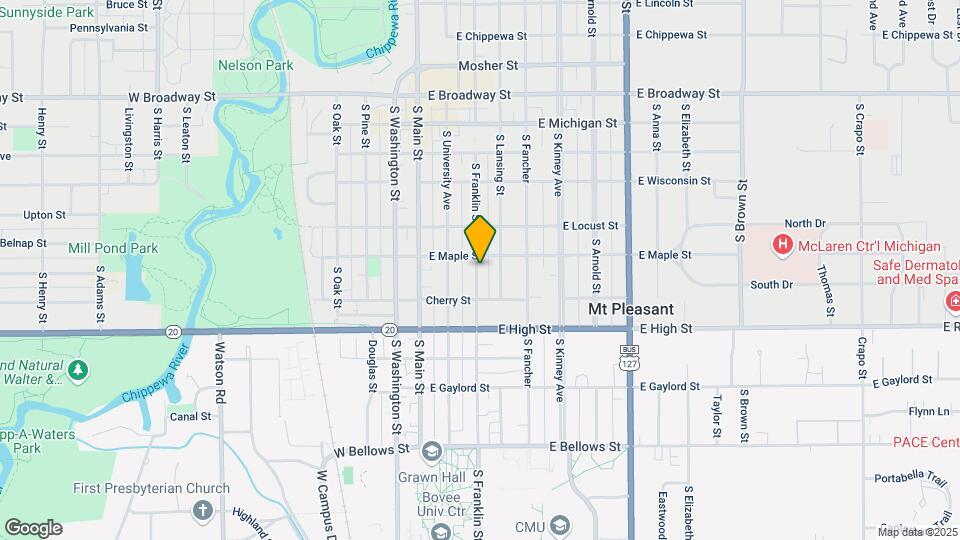 609 S Franklin St, Unit C Map and Location Details