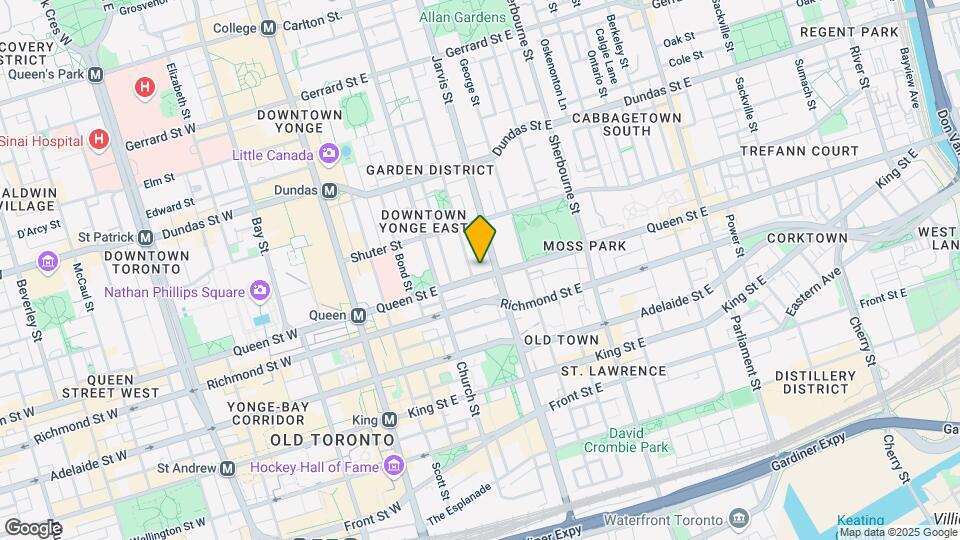 98 Queen St E Map and Location Details