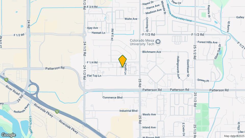 616 Mesa Canyon Lane Map and Location Details
