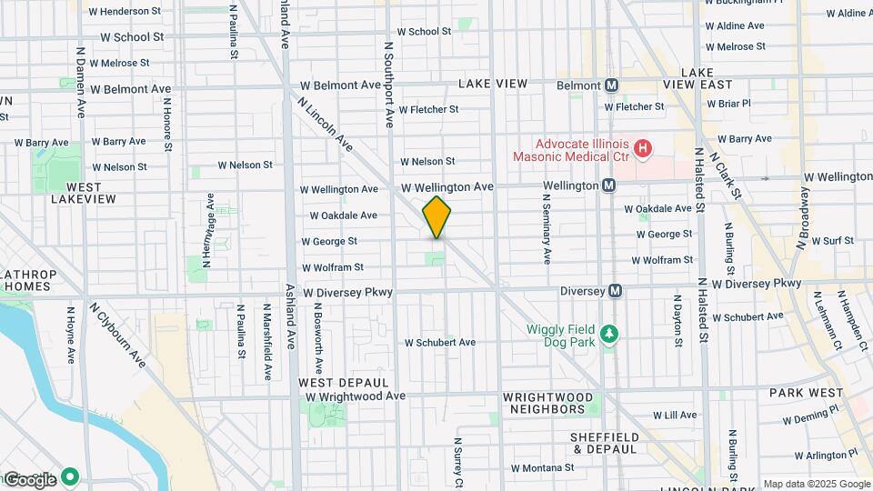 2850 N Lakewood Ave Map and Location Details