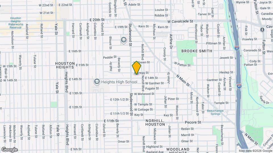 1121 E 14th St Map and Location Details