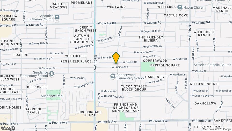 6502 W Lupine Ave Map and Location Details