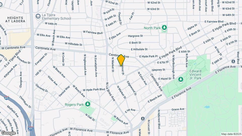 821 Edgewood St Map and Location Details