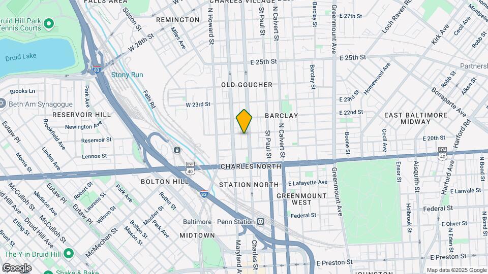 2018 N Charles St Map and Location Details