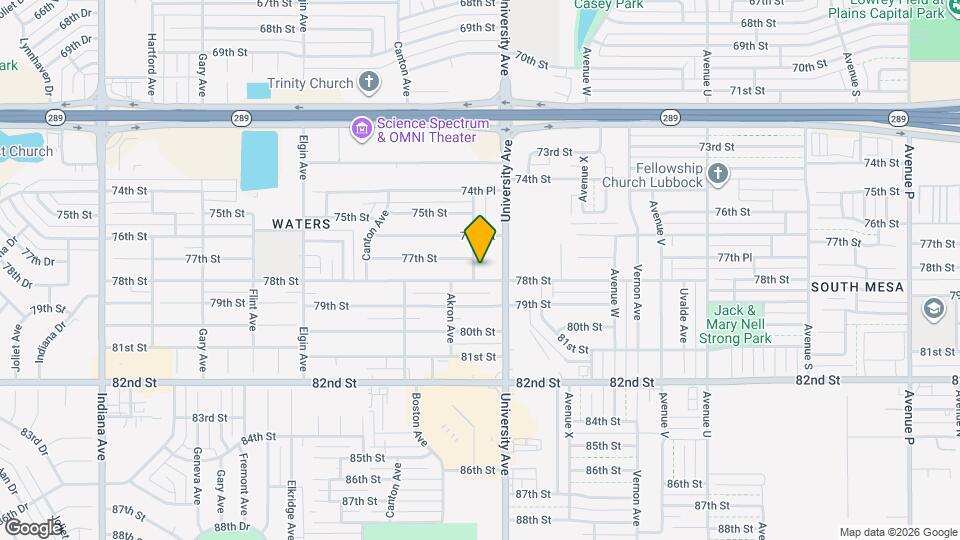 7705 Akron Ave Mapa y Detalles de la Ubicación