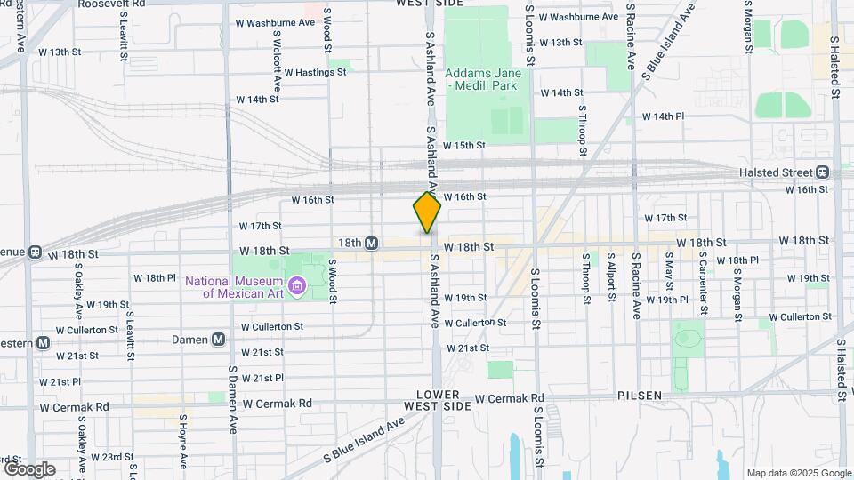 1718 S Ashland Ave Map and Location Details