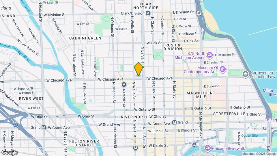 170 W Chicago Ave Map and Location Details