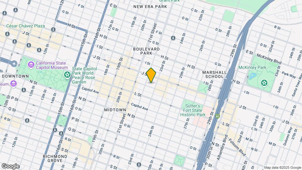 2217 K St Mapa y Detalles de la Ubicación