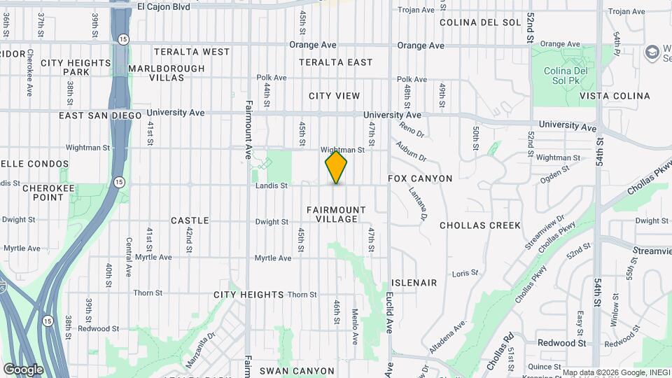 4605 Landis St Map and Location Details