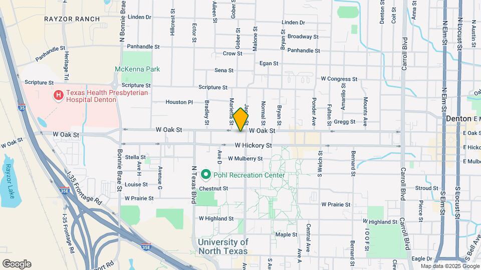 1711 W Oak St Map and Location Details