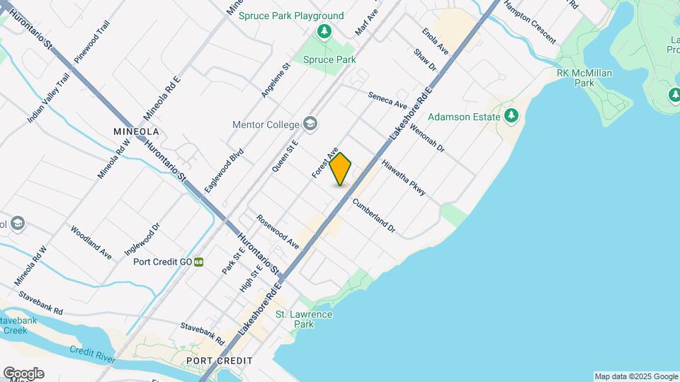 226 Lakeshore Rd E Map and Location Details