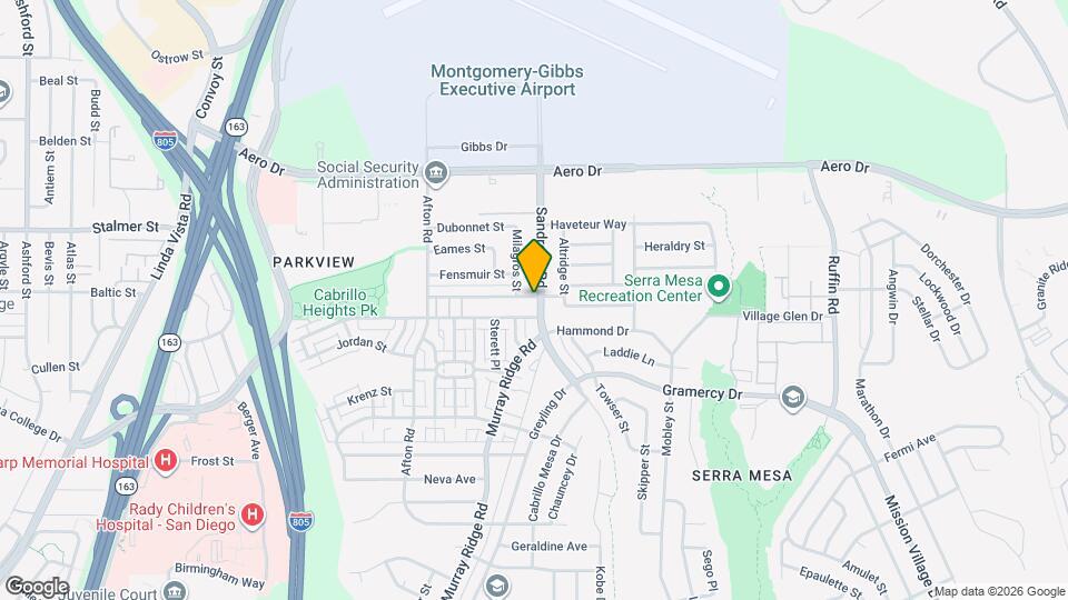 Serra Mesa Apartments Map and Location Details
