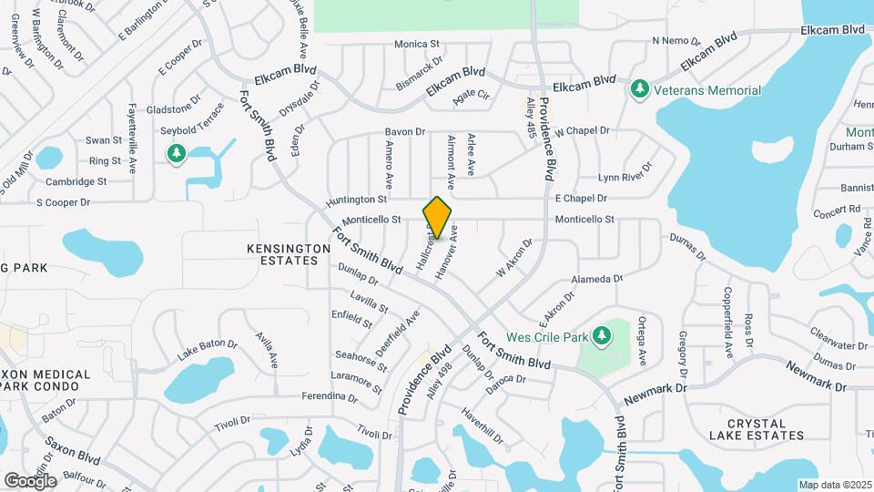 1649 Hallcrest Dr Map and Location Details