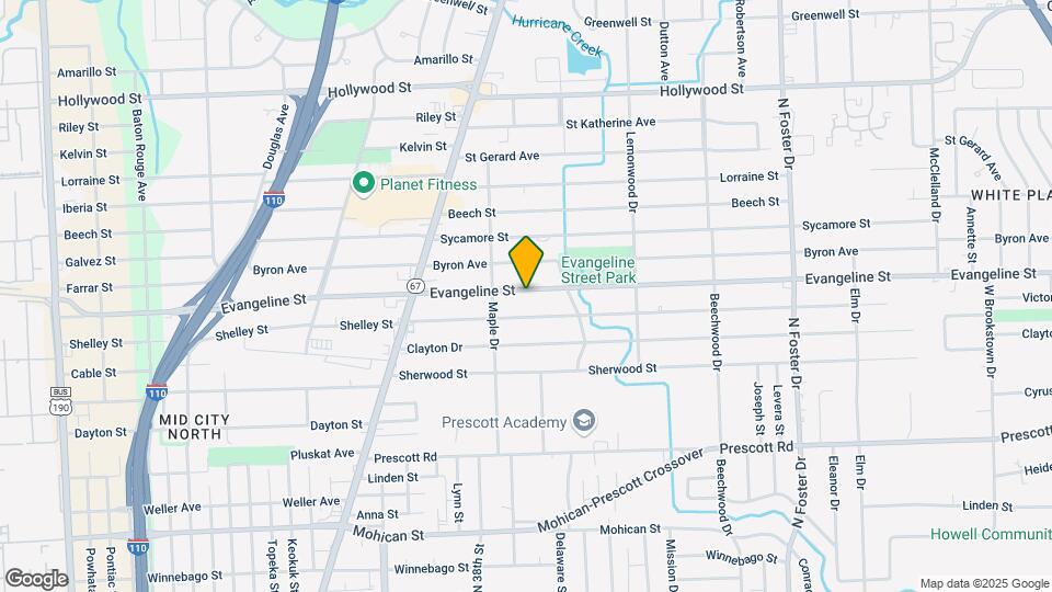 3830 Evangeline St Map and Location Details