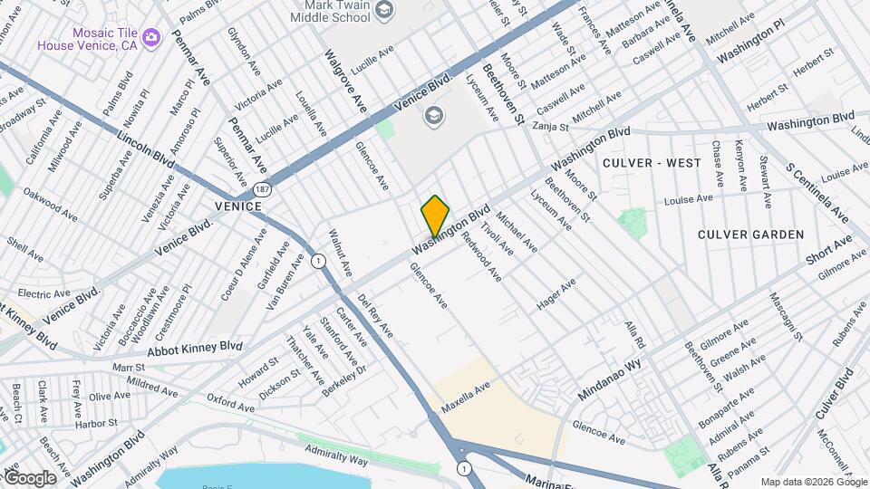 13346 W Washington Blvd Mapa y Detalles de la Ubicación