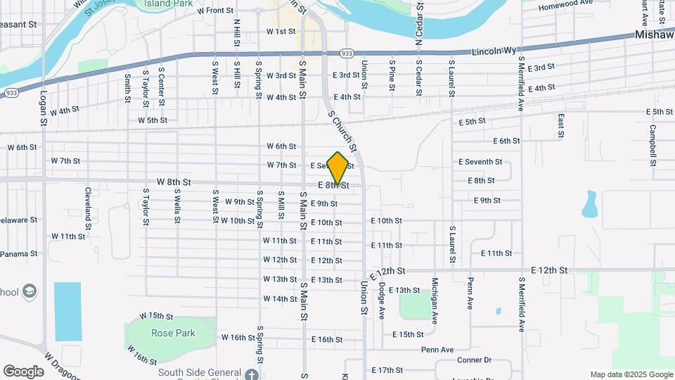 221 E 8th St Map and Location Details