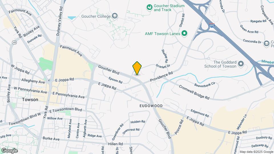 604 Goucher Blvd Map and Location Details