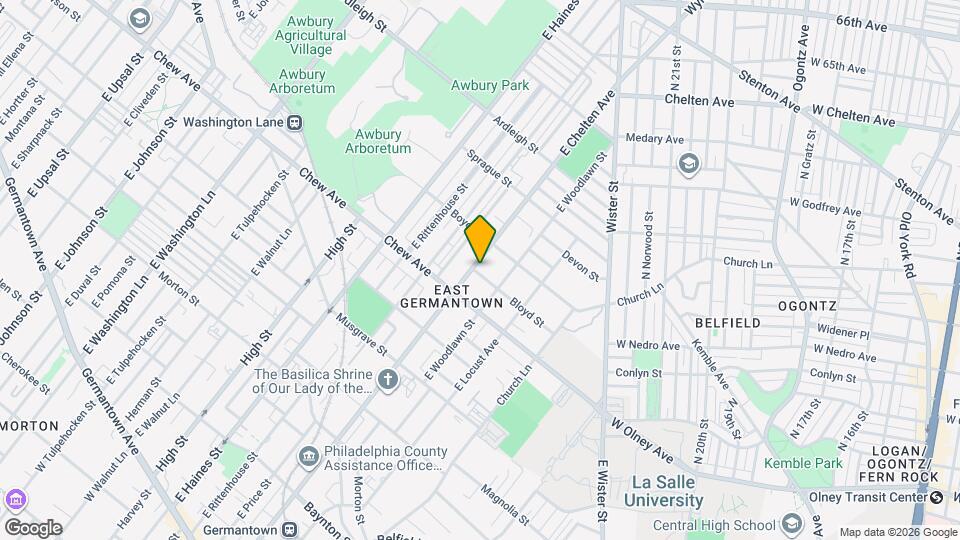 834 E Chelten Ave, Unit 834 E Chelten Apt 2 Map and Location Details