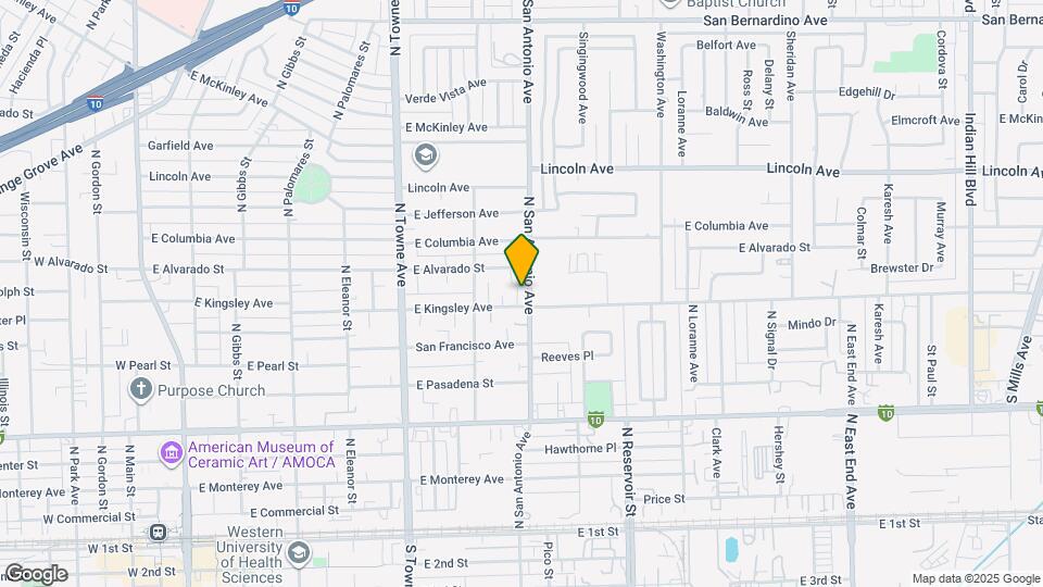 831 N San Antonio Ave Mapa y Detalles de la Ubicación