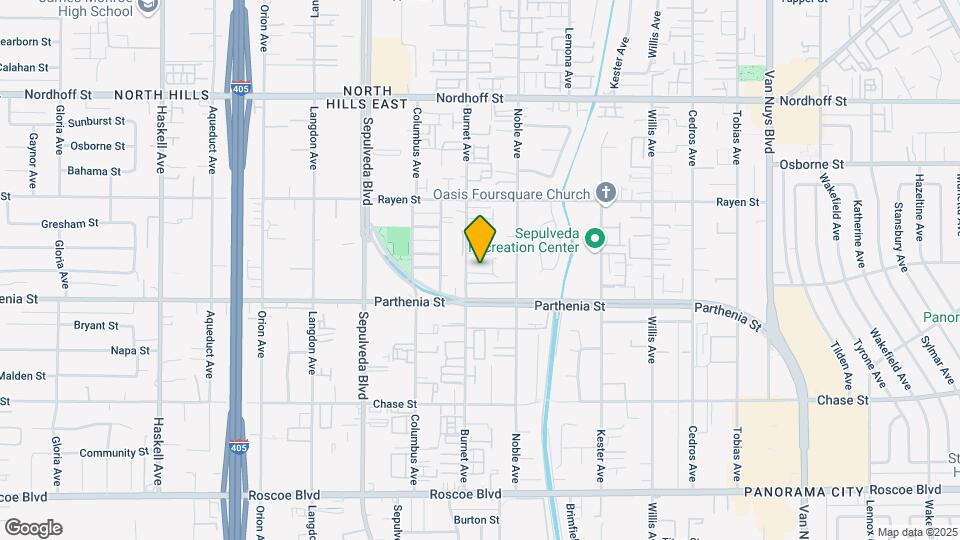 8734-8736 Burnet Ave Map and Location Details
