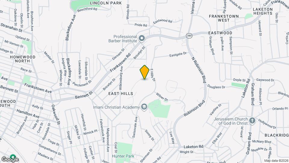 2540 Park Hill Dr Map and Location Details