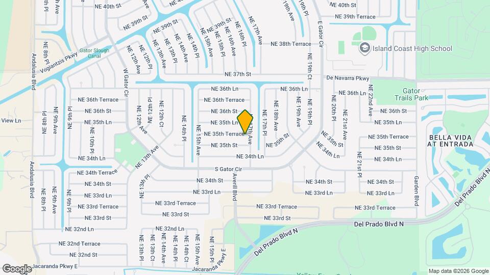 1626 NE 35th Terrace Map and Location Details