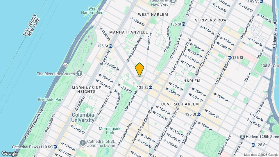 405 W 125th St Mapa y Detalles de la Ubicación