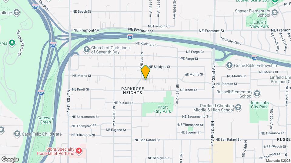 11132 NE Morris St Map and Location Details