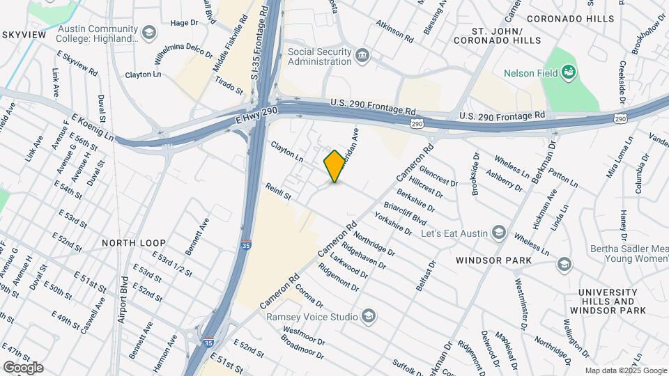 1101 Clayton Ln Mapa y Detalles de la Ubicación