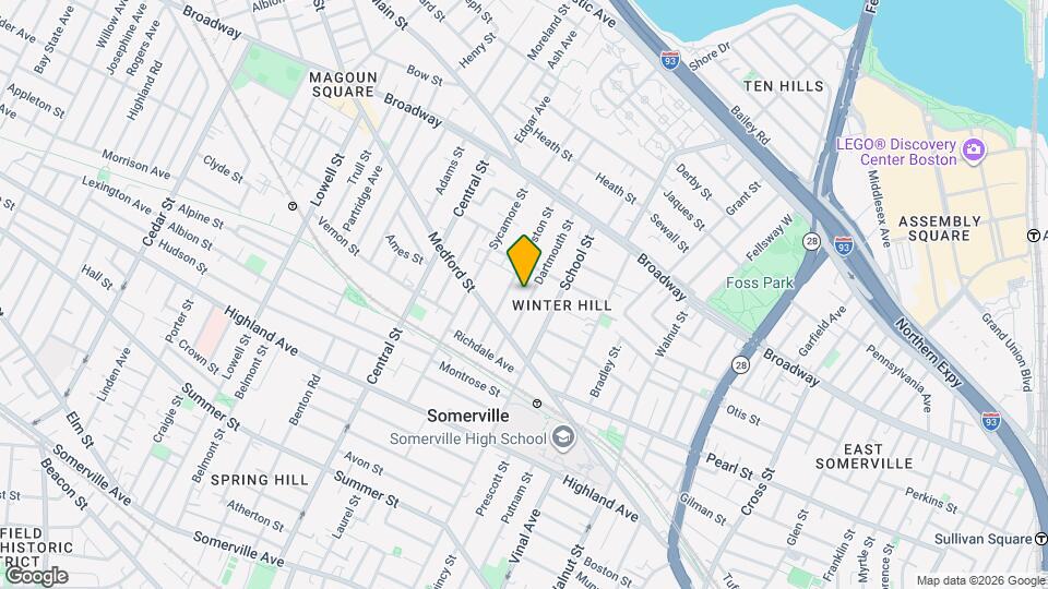 22 Dartmouth St, Unit # 1 Mapa y Detalles de la Ubicación
